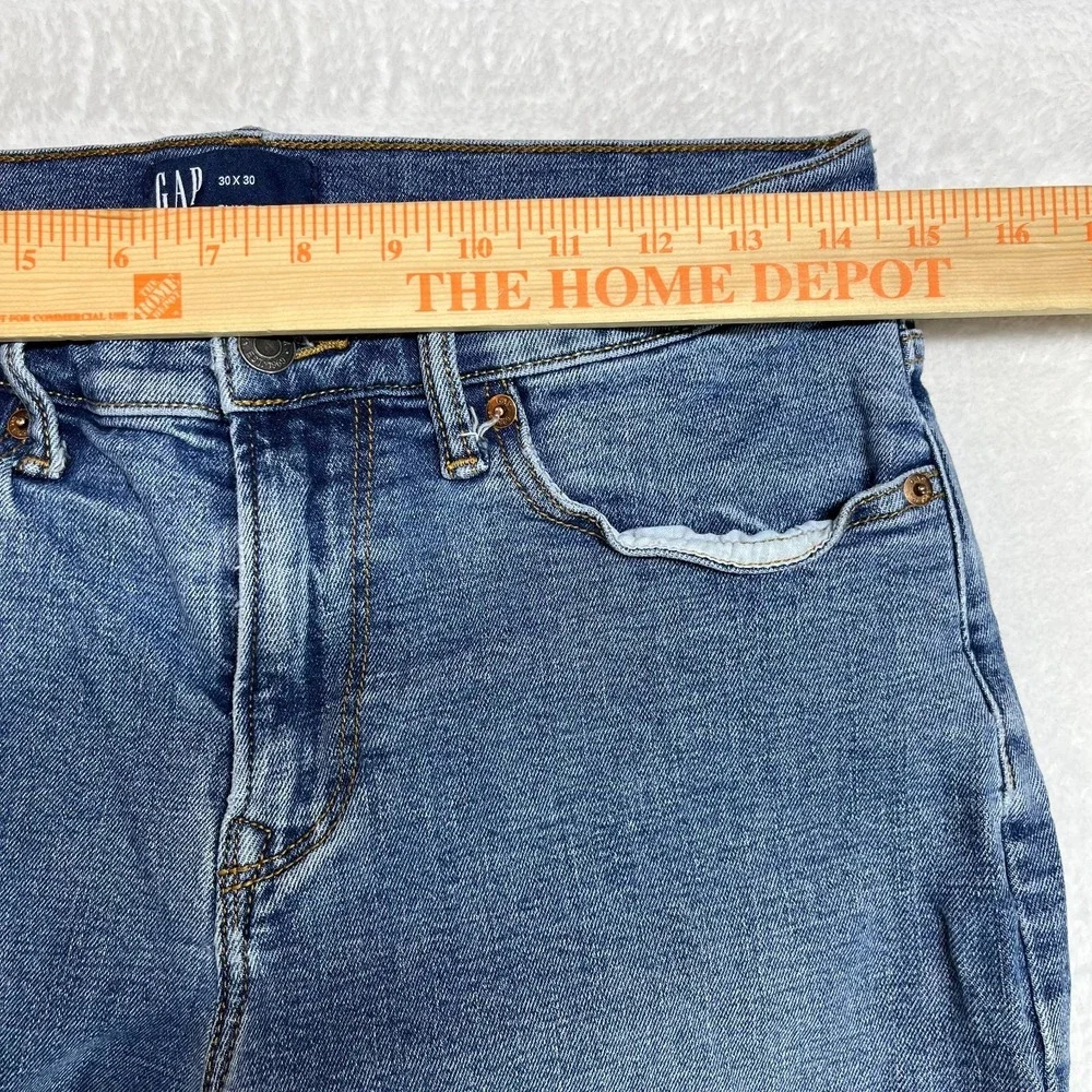 Gap Slim Taper Jeans Men's Blue Denim Mid Rise Pockets Classic Zip Fly - 29X28.5